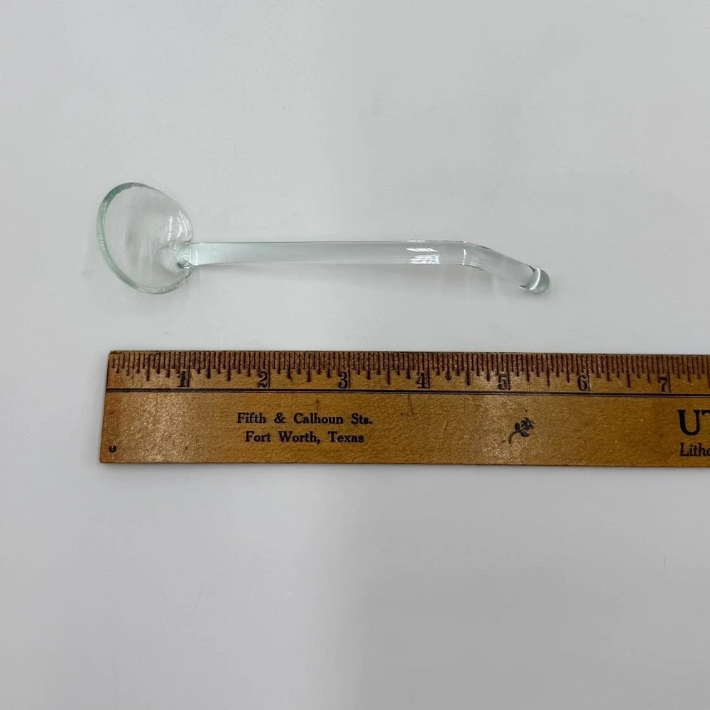 Vintage Hand Blown Glass Honey Dipper Wand Drizzler‎ Clear Mid Century Kitchen